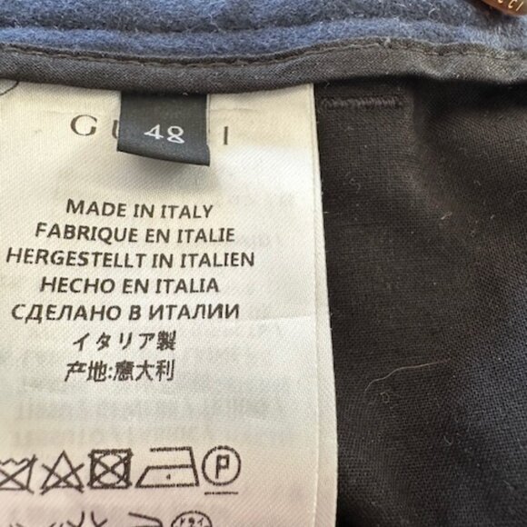 GUCCI Blue Wool Pants - Picture 4 of 4